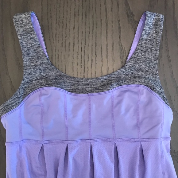Lululemon Elevate Tank Top Purple and Gray Size 6 - Picture 3 of 5